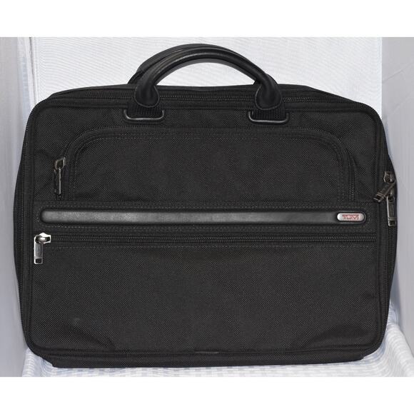 Tumi Handbags - TUMI Padded 15' Laptop Files Soft Briefcase Leather Handles and Multi Pockets
